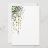 Invitation Sage Green Purple Floral Lantern Wedding (Dos)