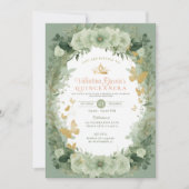 Invitation Sage Green Quinceañera 15 Anos (Devant)
