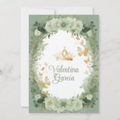 Invitation Sage Green Quinceañera 15 Anos (Dos)