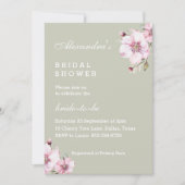 Invitation Sage Green Roses Roses Roses Roses Rose Flore Fête (Devant)