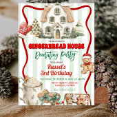 Invitation Sage Green Rustic Gingerbread Decorating Party
