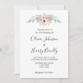 Invitation Sage Green Rustique Eucalyptus Mariage (Devant)