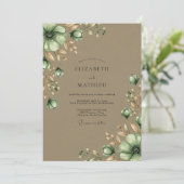 Invitation Sage Green Serene Harvest Wedding (Debout devant)