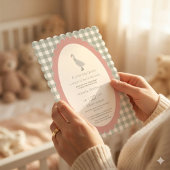 Invitation Sage Green Silly Little Goose Baby Shower QR Code 