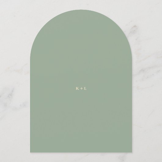 Invitation Sage Green Simple Modern Wedding Menu (Dos)
