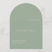 Invitation Sage Green Simple Modern Wedding Program (Devant)