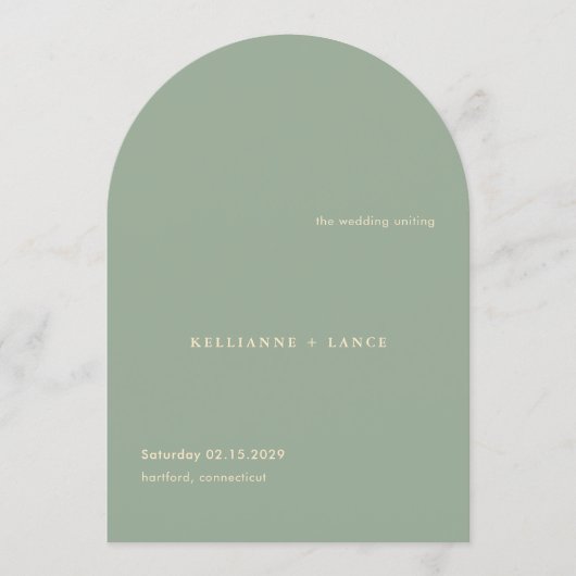 Invitation Sage Green Simple Modern Wedding Program (Devant)