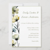 Invitation Sage Green & Soft Yellow Botanical Wedding (Devant)