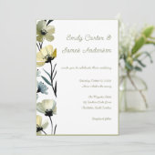 Invitation Sage Green & Soft Yellow Botanical Wedding (Debout devant)