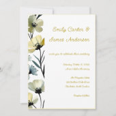 Invitation Sage Green & Soft Yellow Botanical Wedding (Devant)