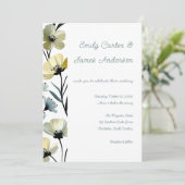 Invitation Sage Green & Soft Yellow Botanical Wedding (Debout devant)
