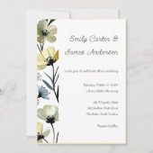 Invitation Sage Green & Soft Yellow Botanical Wedding (Devant)