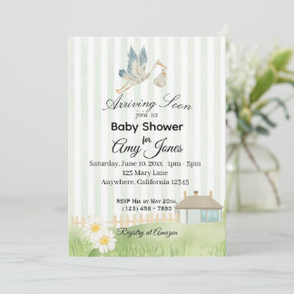 Invitation Sage Green Storybook Baby Shower Invite
