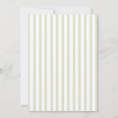 Invitation Sage Green Striped Wedding  (Dos)
