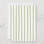 Invitation Sage Green Stripes Christmas Holiday Cocktail (Dos)