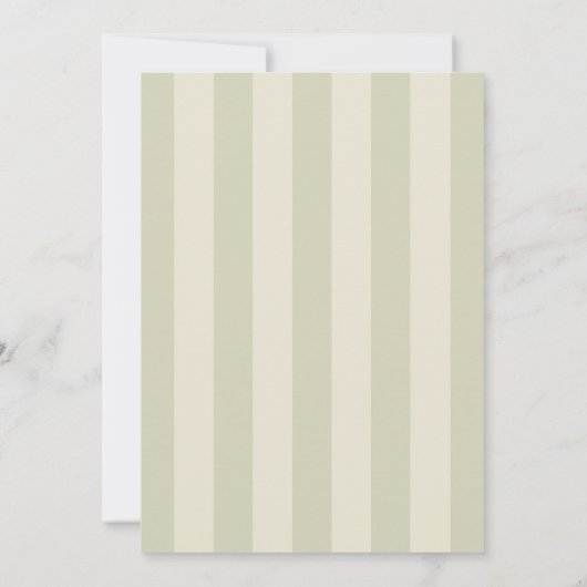 Invitation Sage Green Stripes Wedding (Dos)