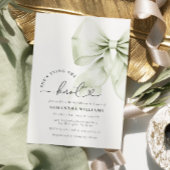 Invitation Sage Green Tying Fête des mariées de noeud