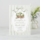 Invitation Sage Green Un Petit Baby shower Citrouille (Debout devant)