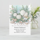 Invitation Sage Green Under the Sea Adventure Baby shower (Debout devant)