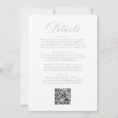 Invitation Sage Green Victorian Floral All in One Wedding (Dos)