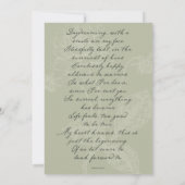 Invitation Sage Green Vintage Floral Victorian Garden Mariage (Dos)