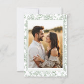 Invitation Sage Green Vintage French Photo Bridal Shower (Dos)