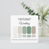 Invitation Sage Green Warm Summer Wedding Palette 2026 Card (Debout devant)