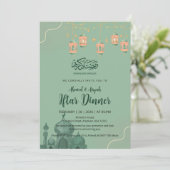 Invitation Sage Green Watercolor Mosque Iftar Dinner (Debout devant)