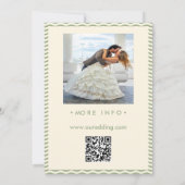 Invitation Sage Green Wavy Stripe QR Code Photo Wedding (Dos)