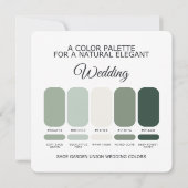 Invitation Sage Green Wedding Color Palette Card (Dos)