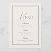 Invitation Sage Green Wedding Menu | Elegant Ivory Floral  (Devant)
