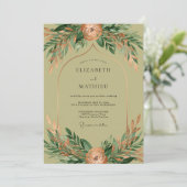 Invitation Sage Green Whimsical Rustic Wedding (Debout devant)