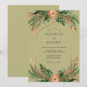 Invitation Sage Green Whimsical Rustic Wedding (Devant / Derrière)
