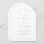 Invitation Sage Green & White Boho Arch Mariage moderne (Devant / Derrière)