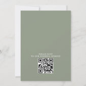 Invitation Sage Green Wildflower Boho Budget QR Code Wedding (Dos)