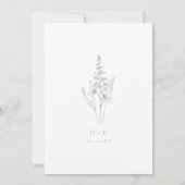 Invitation Sage Green Wildflower Line Art Wedding  (Dos)