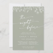Invitation Sage Green Wildflower Rehearsal Dinner Invites (Devant)