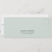 Invitation Sage Green World Map Boarding Pass RSVP Card (Dos)