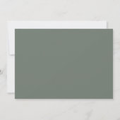 Invitation Sage Green World Map Destination Mariage Réception (Dos)