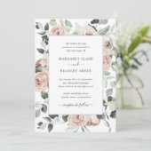 Invitation Sage Greenery Dusty Rose rose  Floral Mariage (Debout devant)