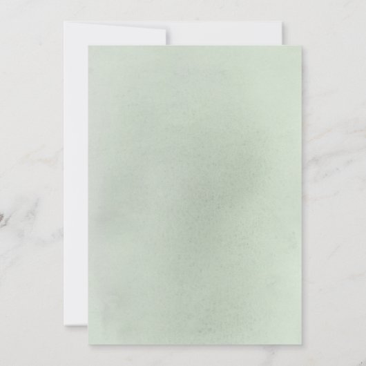 Invitation Sage Greenery Fleurs blanches Pampas Grass Mariage (Dos)