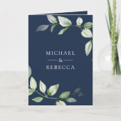 Invitation Sage Greenery Gold Esperluette QR Code Mariage Nav (Devant)