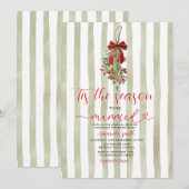 Invitation Sage Gui de saison pour être marié (Devant / Derrière)