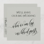 Invitation Sage Léger Quand On Peut Vous Accrocher Mariage Re (Devant / Derrière)