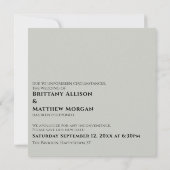 Invitation Sage Léger Quand On Peut Vous Accrocher Mariage Re (Dos)