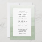 Invitation Sage Mariage moderne tout en un (Devant)