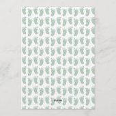 Invitation Sage Minimal Petits Pas Baby Shower (Dos)