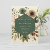Invitation Sage Naturalist Meadow Wedding (Debout devant)