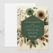 Invitation Sage Naturalist Meadow Wedding (Devant / Derrière)