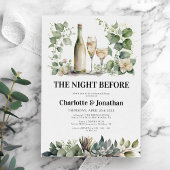 Invitation Sage & Or Élégant Dîner De Répétition Verdure